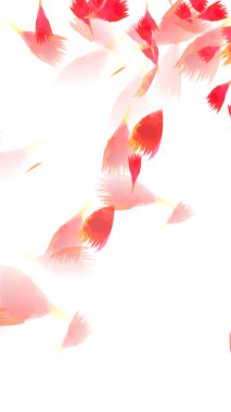 Anneler Günü dikey illüstrasyonu için düşen karanfil yaprakları