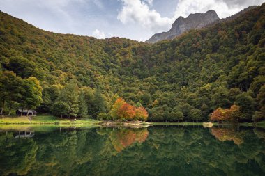 Bethmale lake in Ariege, Pyrenees France