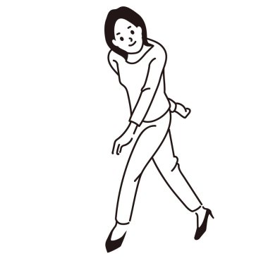 business Clip art of woman looking up