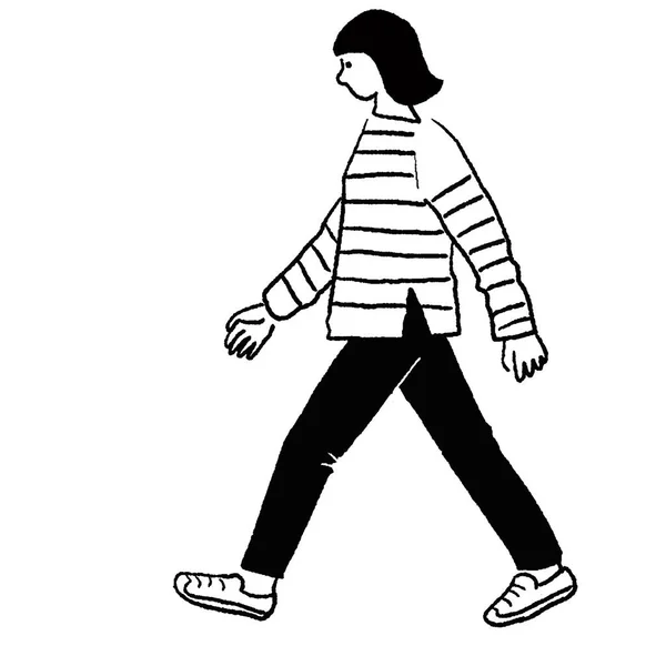 Linienzeichnung Vektor Illustration Einer Frau Fuß — Stockvektor