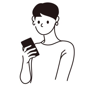 Şemsiyeli ve yağmurdan sonra bir kadının vektör çizimi