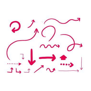 El çizimi ok vektörü seti