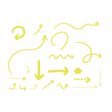 El çizimi ok vektörü seti