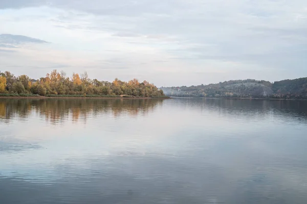 stock image beautiful autumn landscape with trees and lake