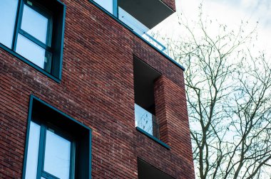 soyut modern gökyüzü renk yansıması ile ayrıntı arka bina