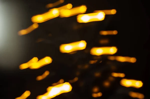 Soyut Işıklar Noel Siyah Arka Planı Dikkati Dağılmış Bulanık Yumuşak — Stok fotoğraf