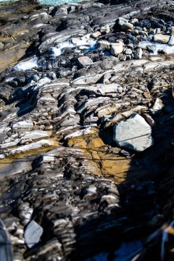 Taş ve su dokusu arkaplanı. 