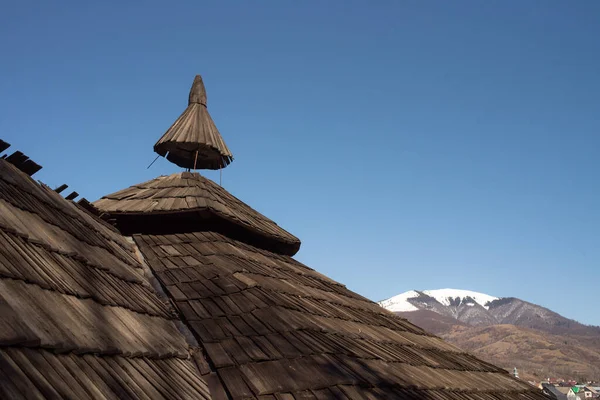 stock image view of the roof of the old town of the city