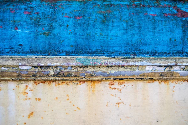 Old Rusty Metal Plate Peeling Paint — Stock Photo, Image