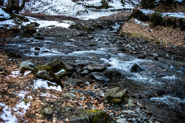 Schöner Gebirgsfluss Den Bergen — Stockfoto