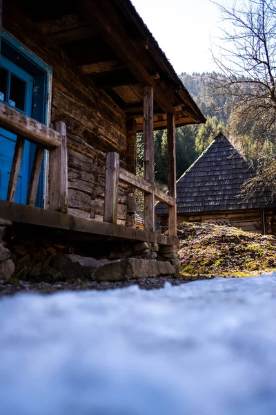 Casa Veche Din Lemn Pădure — Fotografie, imagine de stoc