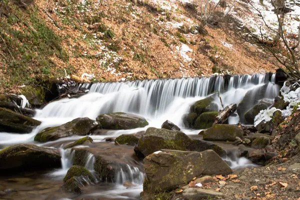 Winter Waterfall Nature Park — Stock Photo, Image