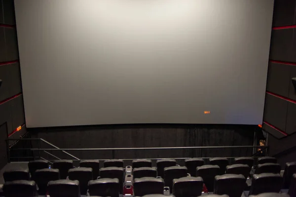 Prázdný Kino Sál Sedadly Židlemi — Stock fotografie