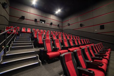 empty theater seats in the cinema hall