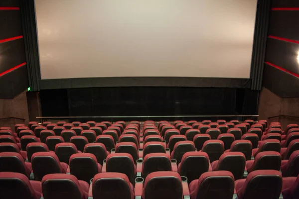 Auditorio Cine Vacío Público Asientos Rojos — Foto de Stock