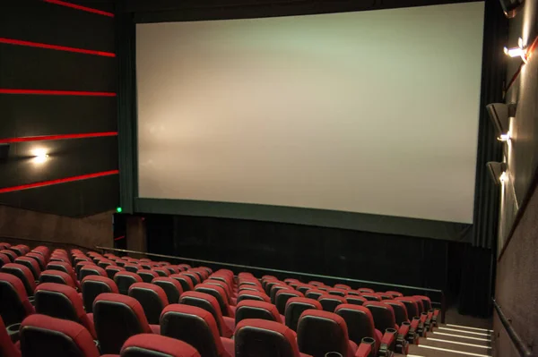 stock image empty cinema theater with seats and theatre