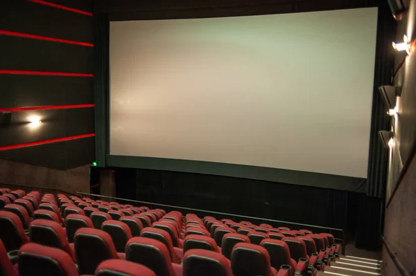 Salle Cinéma Vide Avec Sièges Rouges Théâtre — Photo