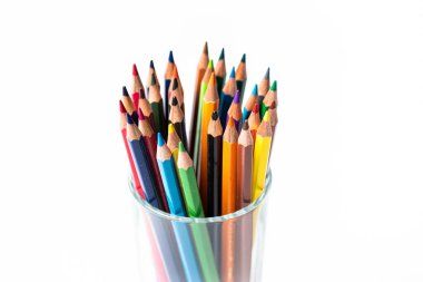 color pencils isolated on white background clipart