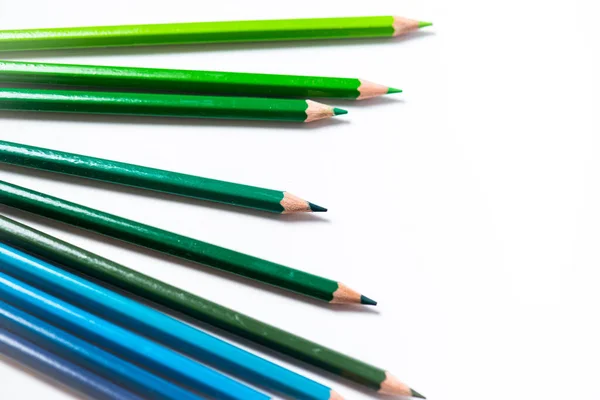Colored Pencils White Background — Stock Photo, Image