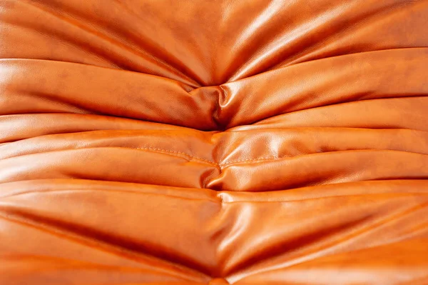 橙色皮革背景纹理 — 图库照片