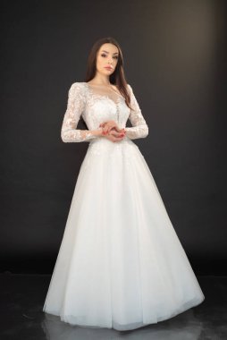 güzel gelin gelinlik portresi. 