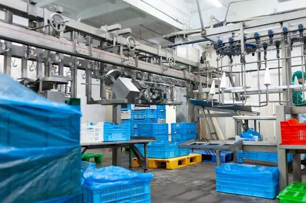 Produkcja Fabryki Przemys Sprz Produkcji Maszyn Butelkowanie Przetwarzanie — Zdjęcie stockowe