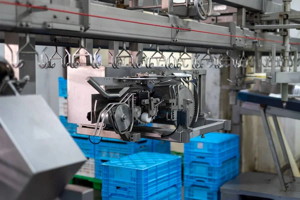 Промышленный Завод Конвейерная Лента Оборудование Производство Производство Машиностроение Пищевая Промышленность — стоковое фото