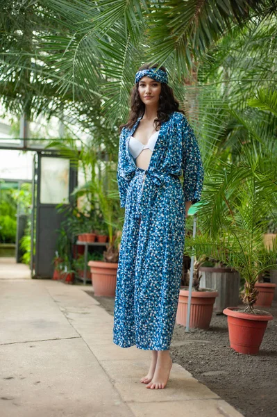 stock image portrait of a beautiful girl in the garden