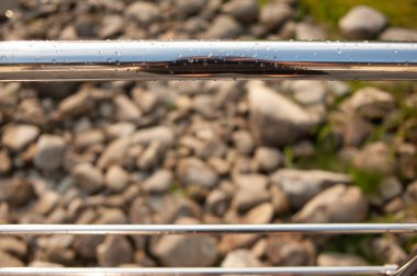 Metal telli paslı metal çit