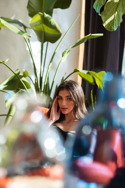 beautiful girl with a glass of water