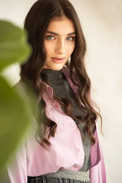 stock image portrait of beautiful young woman in the garden