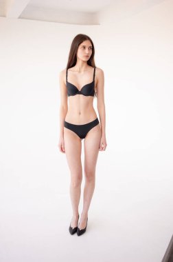 Kadın. Stüdyo fotoğrafı. Model ajansı için fotoğraf çekimi