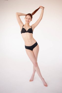 Kadın. Stüdyo fotoğrafı. Model ajansı için fotoğraf çekimi