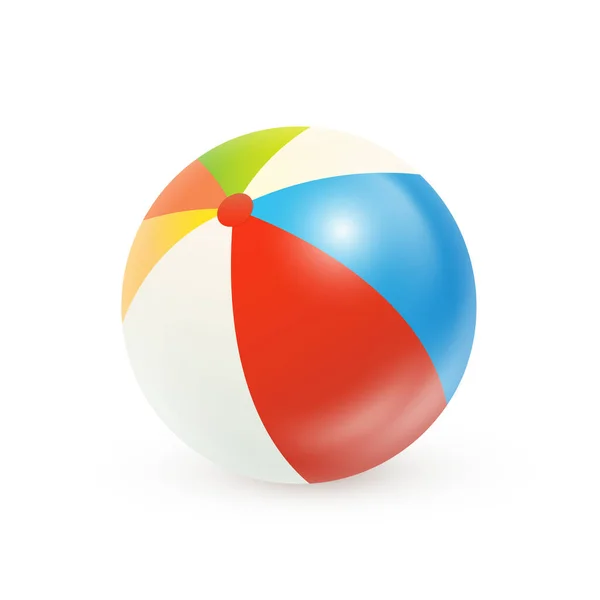 ビーチボールベクトルのイラスト 白い背景にインフレータブルゴムウォーターボール — ストックベクタ
