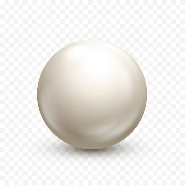 ビリヤードホワイトプールボール スヌーカーやピンポンボール 3D白い現実的な球または透明な背景の球 ベクターイラスト — ストックベクタ