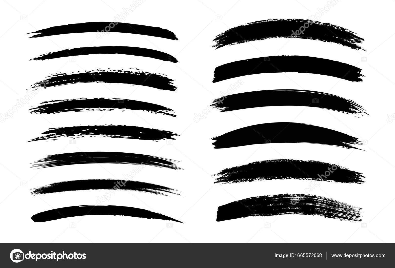 Collection Vector Paint Brush Strokes Hand Drawn Brush Stroke Textures ...