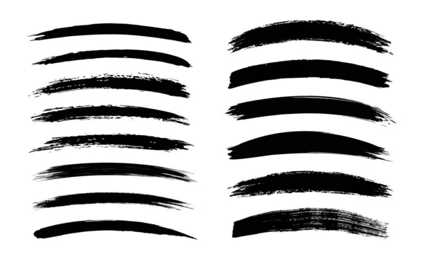 stock vector Collection of vector paint brush strokes, hand drawn brush stroke textures set