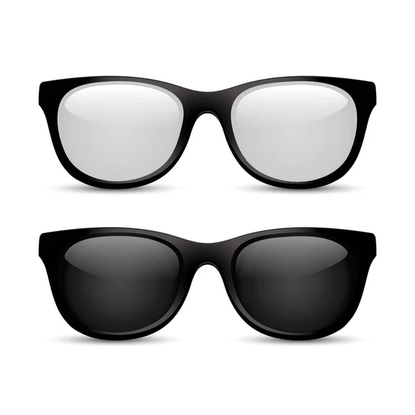 Eyeglasses Vector Illustration Realistic Sunglasses Eye Glasses Isolated White Background — Stock Vector