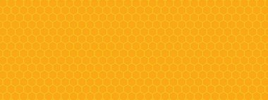 Yellow honeycomb hexagon texture. Bee honey background vector illustration