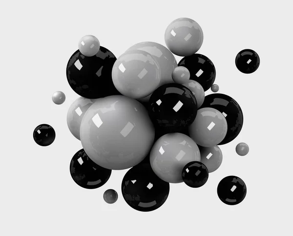 为飞球设置彩色球面图像 一组现实的 3D球和气泡 矢量图解 你设计的未来背景 — 图库矢量图片