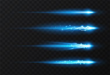 Parlak çizgilerin parıltı etkisi. Siyah şeffaf arkaplan üzerinde yıldırım olan ışık çizgileri. Oyundaki bir dövüşün neon rengi sihirli sembolü.