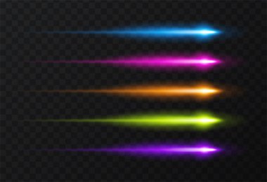 Parlak çizgilerin parıltı etkisi. Siyah şeffaf arkaplan üzerinde yıldırım olan ışık çizgileri. Oyundaki bir dövüşün neon rengi sihirli sembolü.