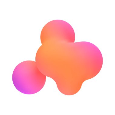 3 boyutlu pembe sıvı damlaları. Uçarken soyut renkli küreler. İzole edilmiş beyaz arka planda baloncukların gerçekçi yansıtıcısı. Y2k biçiminde lav lambası elementlerinin gösterimi.