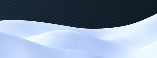 Фон Белого Снега Изображение Пейзажа Зимних Снежных Заносов Мультяшном Стиле — стоковый вектор