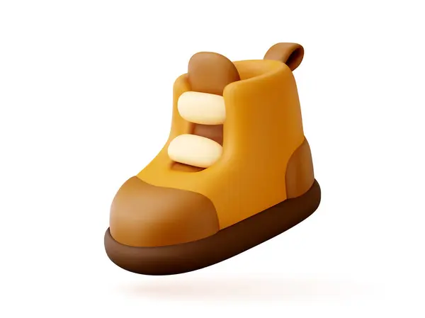 Shoe Icon Childrens Stylized Boots Cardboard Style Sportswear Item Legs — Stock Vector