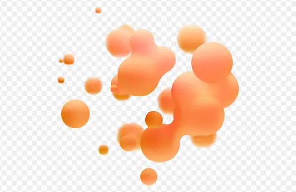 Blobs Líquido Definido Esferas Coloridas Abstratas Voo Vetor Renderização Realista Gráficos Vetores