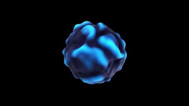 Dönen üç boyutlu bir dünyanın dijital çizgiler ve noktalardan oluşan döngülü animasyonu. Siber uzayda veri dalgaları, ağ bağlantıları ve soyut teknoloji şebekesine sahip mavi geleceksel arkaplan.