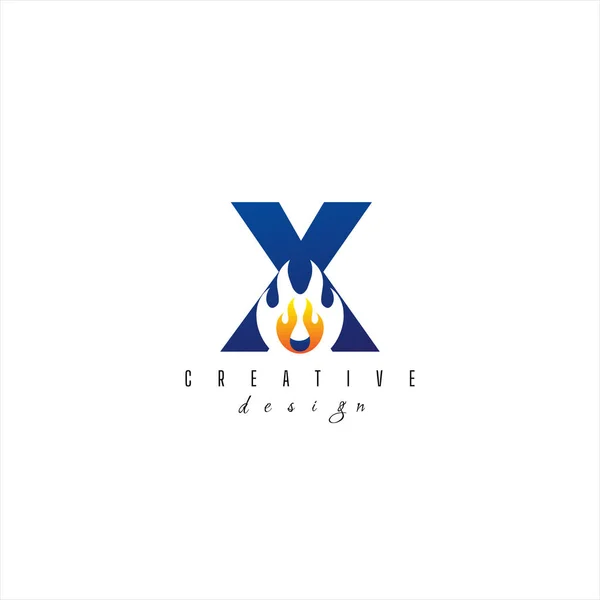 Creatieve Kleurrijke Letter Fire Logo Met Toonaangevende Lijnen Weg Concept — Stockvector