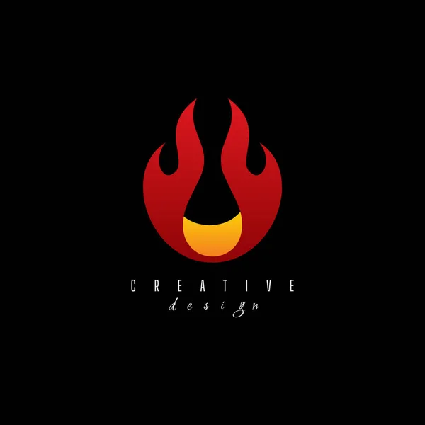 Feuer Flamme Logo Design Feuer Flamme Symbol Feuer Symbole Vektorillustration — Stockvektor