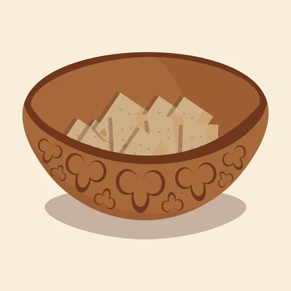 Векторный Набор Национальной Казахской Кухни Блюда Иримшик — стоковый вектор